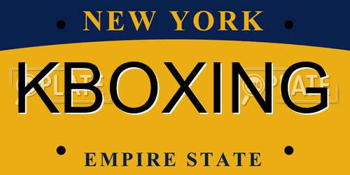 KBOXING New York License Plate