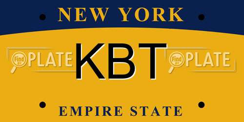 KBT New York License Plate