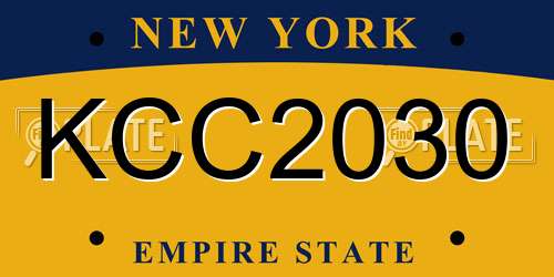 KCC2030 New York License Plate