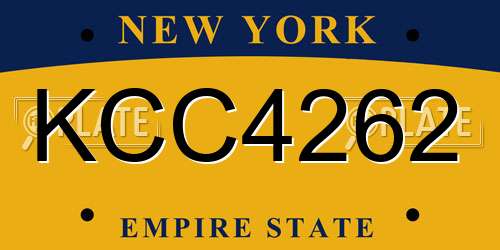 KCC4262 New York License Plate