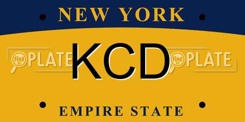 KCD New York License Plate