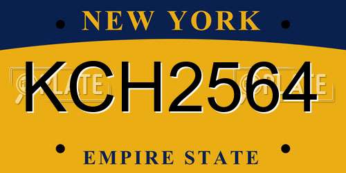 KCH2564 New York License Plate