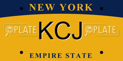 KCJ New York License Plate
