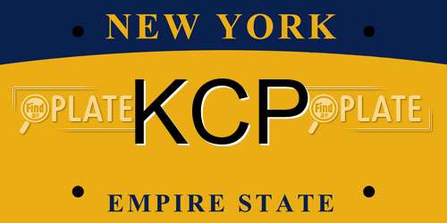 KCP New York License Plate