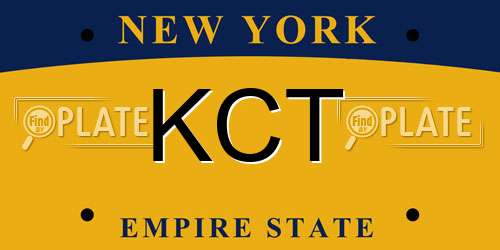 KCT New York License Plate