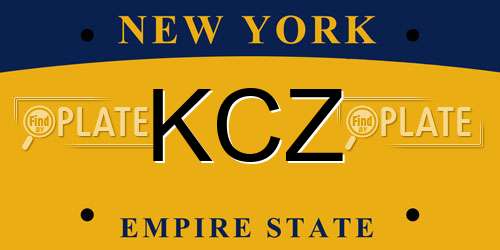 KCZ New York License Plate