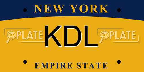 KDL New York License Plate