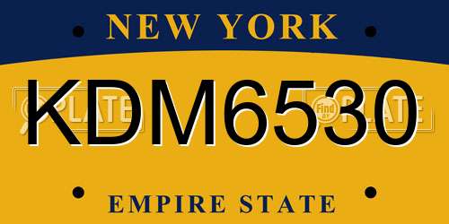 KDM6530 New York License Plate