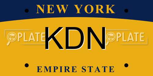 KDN New York License Plate