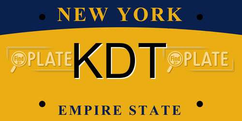 KDT New York License Plate