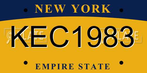 KEC1983 New York License Plate