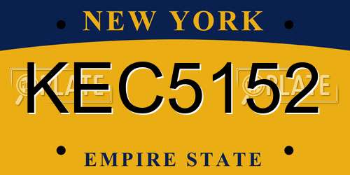KEC5152 New York License Plate