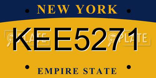 KEE5271 New York License Plate