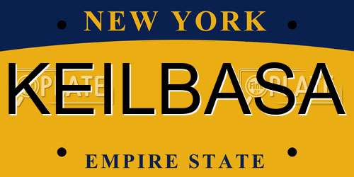 KEILBASA New York License Plate