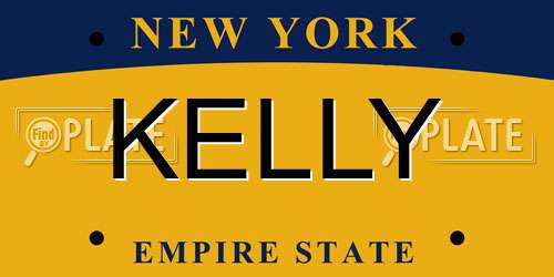 KELLY New York License Plate