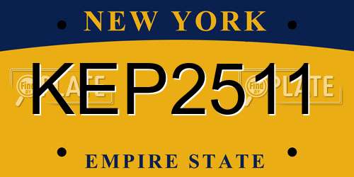 KEP2511 New York License Plate