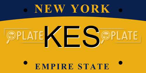 KES New York License Plate