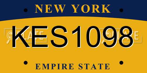 KES1098 New York License Plate