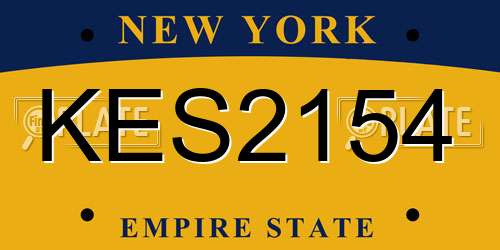 KES2154 New York License Plate