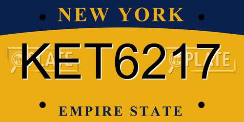 KET6217 New York License Plate
