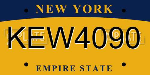 KEW4090 New York License Plate
