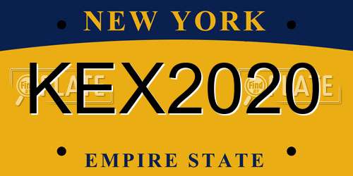 KEX2020 New York License Plate
