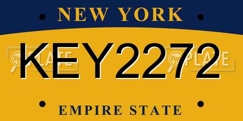 KEY2272 New York License Plate
