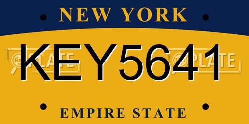 KEY5641 New York License Plate