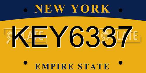 KEY6337 New York License Plate