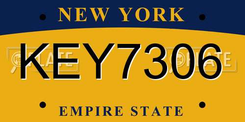 KEY7306 New York License Plate