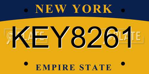 KEY8261 New York License Plate