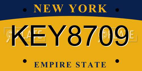 KEY8709 New York License Plate