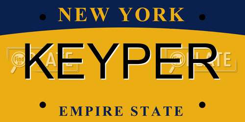 KEYPER New York License Plate