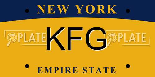 KFG New York License Plate