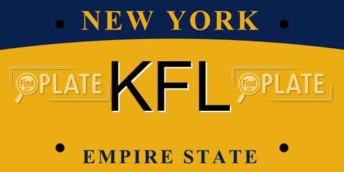KFL license plate in NY state