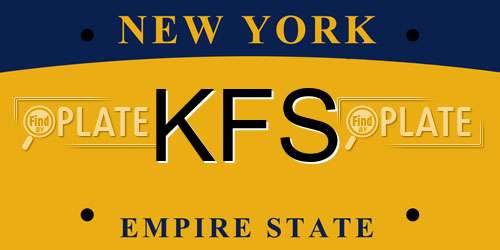 KFS New York License Plate