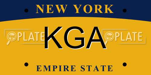 KGA New York License Plate