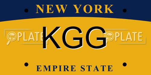KGG New York License Plate