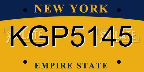 KGP5145 New York License Plate