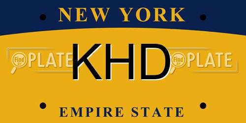 KHD New York License Plate