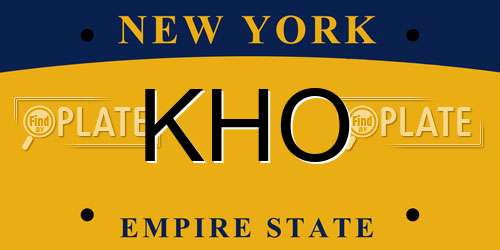 KHO New York License Plate