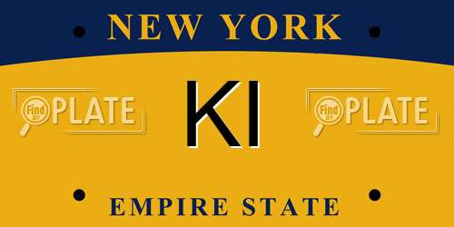 KI New York License Plate