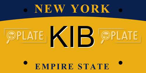KIB New York License Plate
