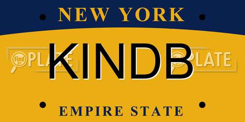 KINDB New York License Plate
