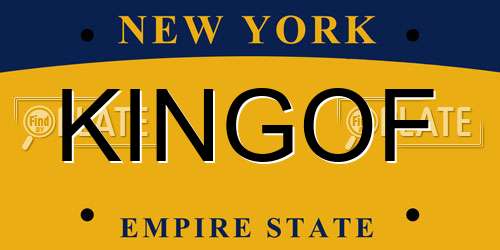 KINGOF New York License Plate