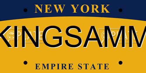 KINGSAMM New York License Plate