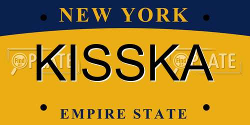 KISSKA New York License Plate