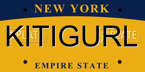 KITIGURL New York License Plate