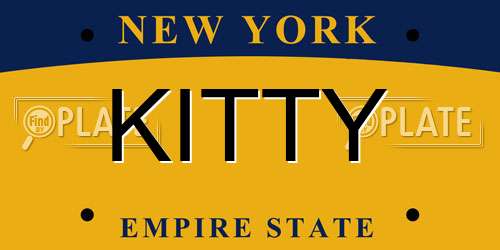 KITTY New York License Plate