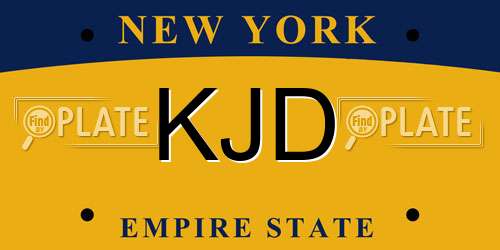 KJD New York License Plate
